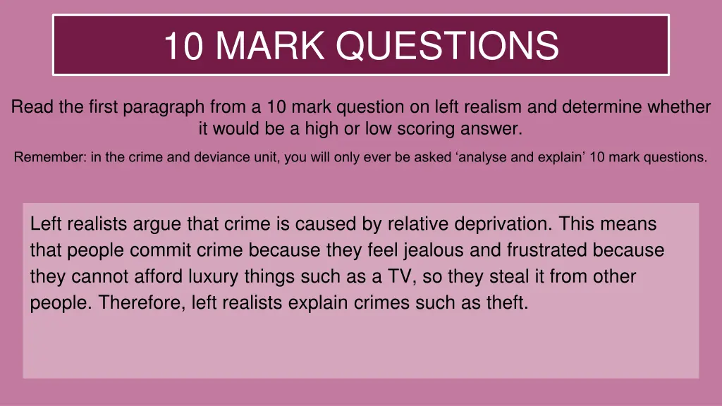 10 mark questions