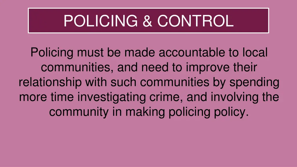 policing control