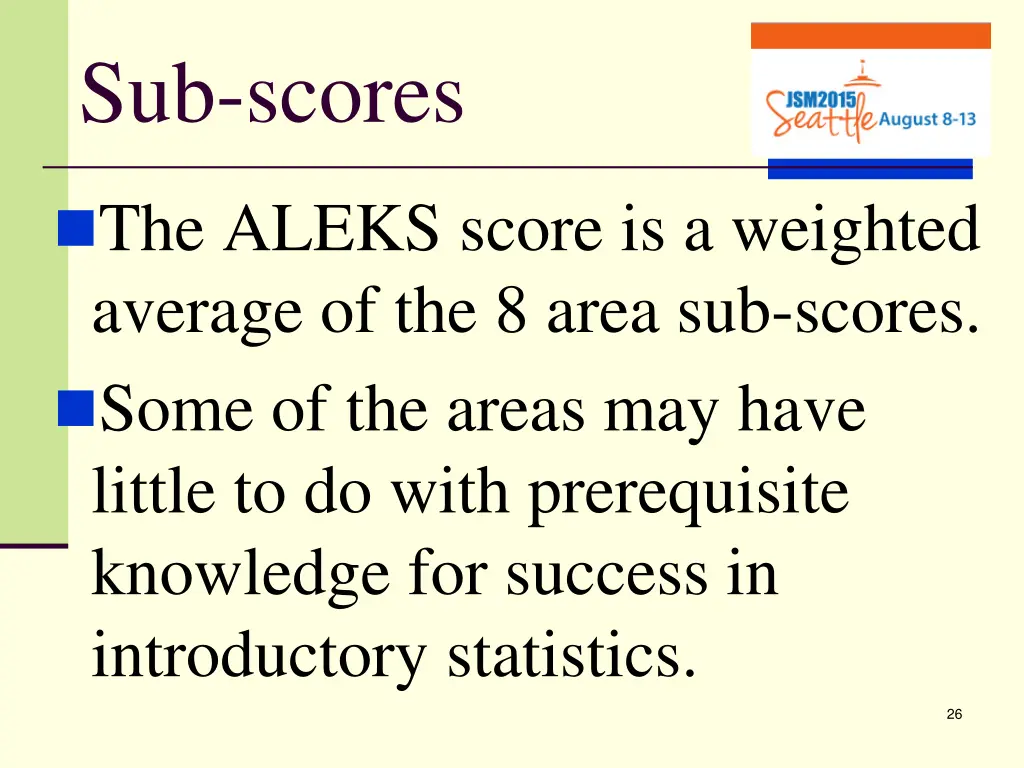 sub scores