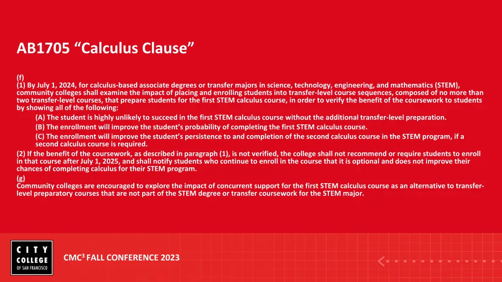 ab1705 calculus clause