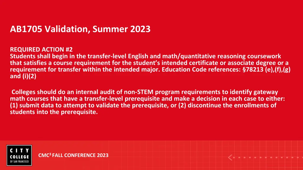 ab1705 validation summer 2023