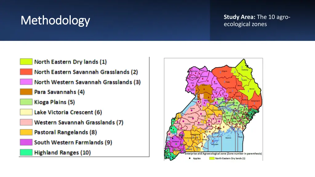 study area the 10 agro ecological zones