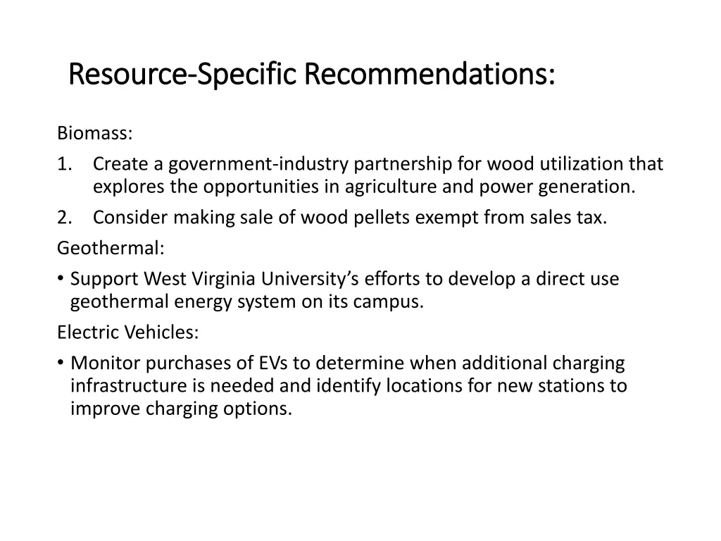 resource resource specific recommendations 1