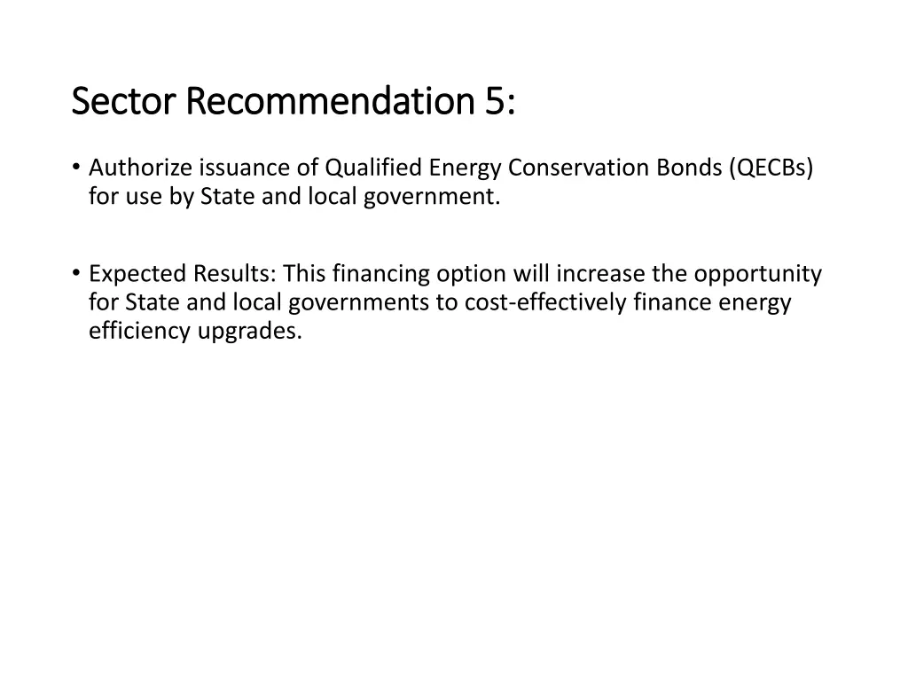 sector recommendation 5 sector recommendation 5