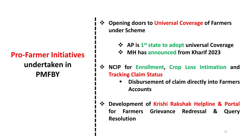 opening doors to universal coverage of farmers