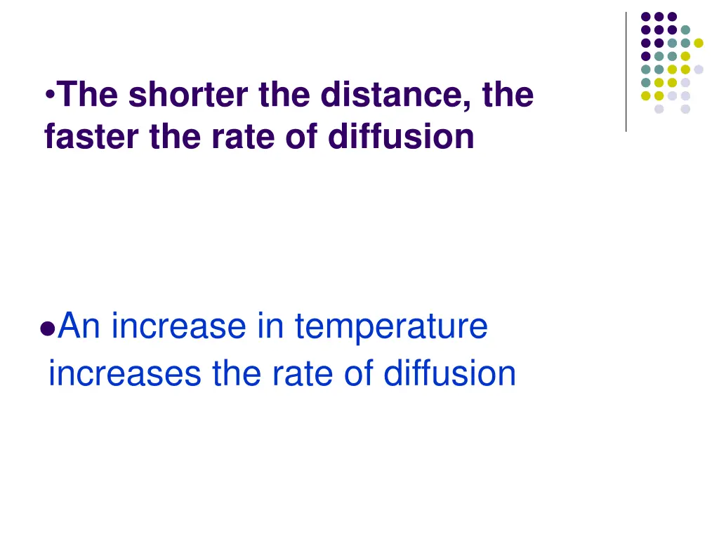 the shorter the distance the faster the rate