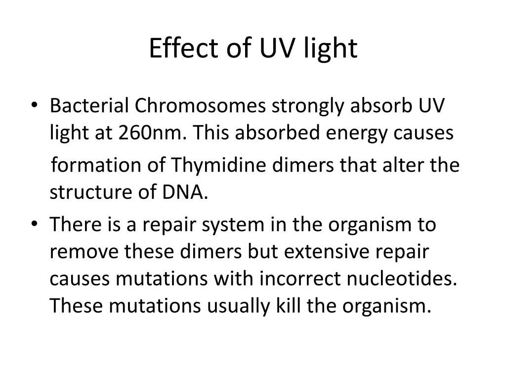 effect of uv light
