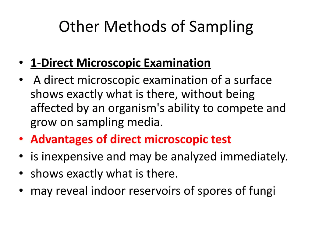 other methods of sampling