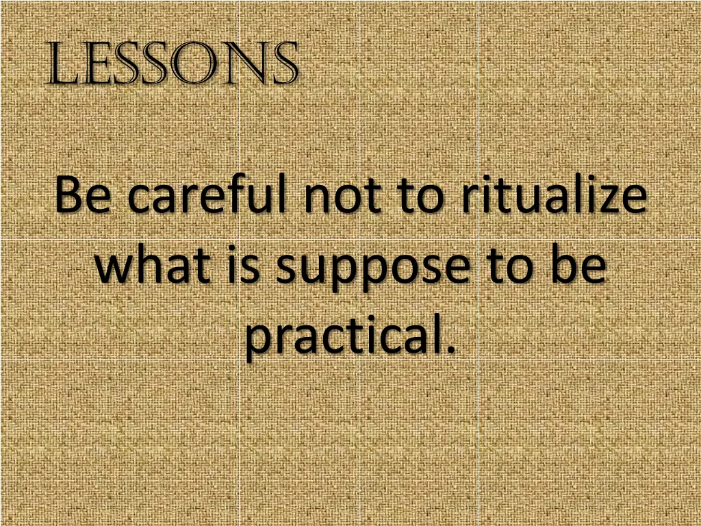 lessons