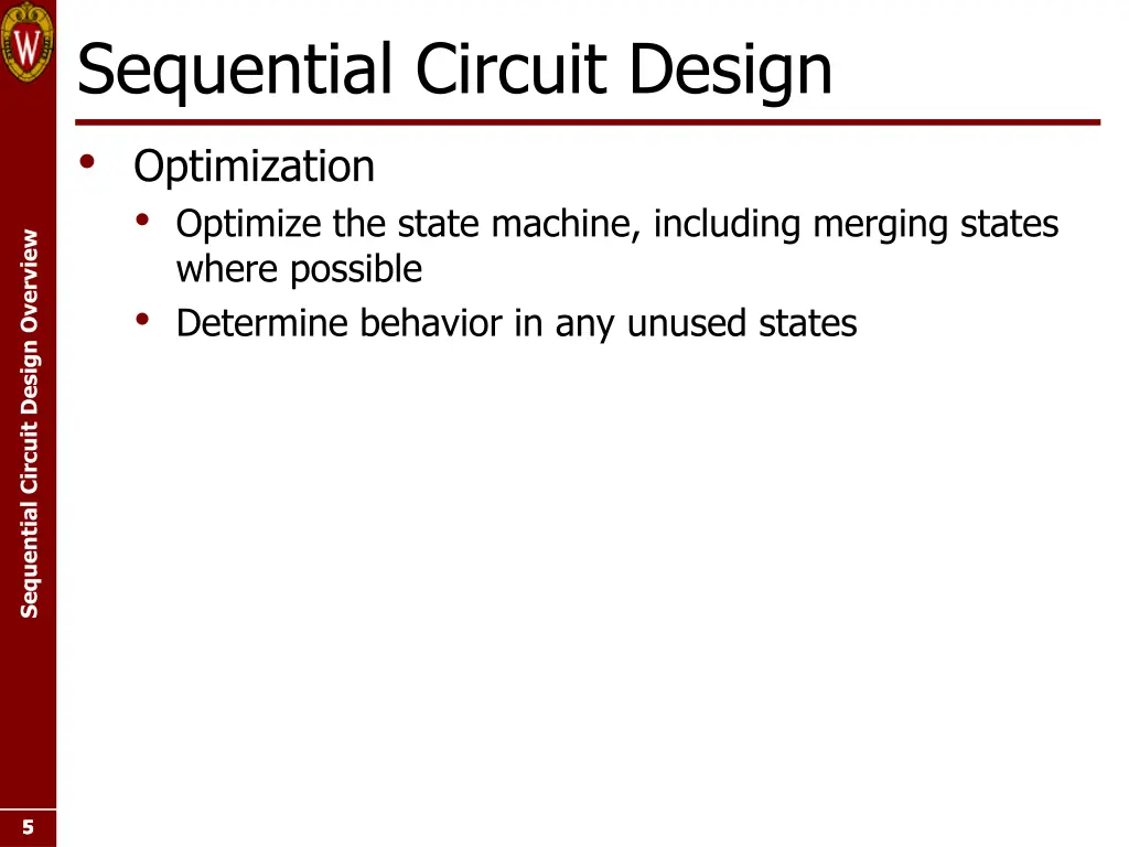 sequential circuit design optimization optimize