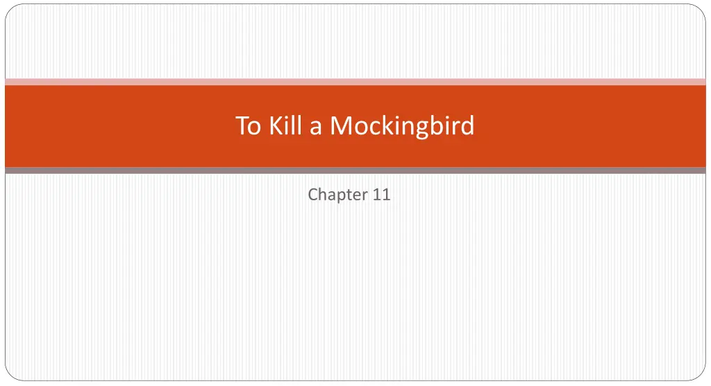 to kill a mockingbird