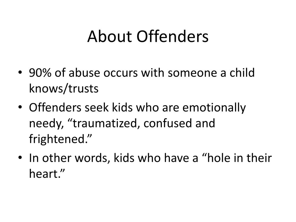 about offenders