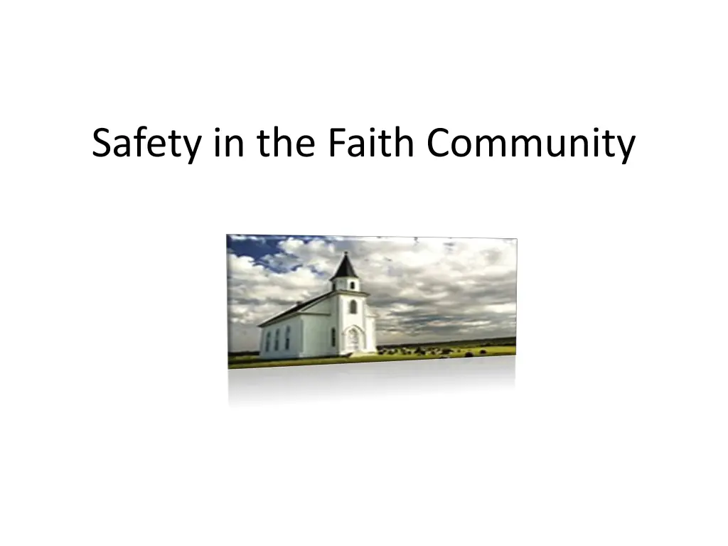 safety in the faith community