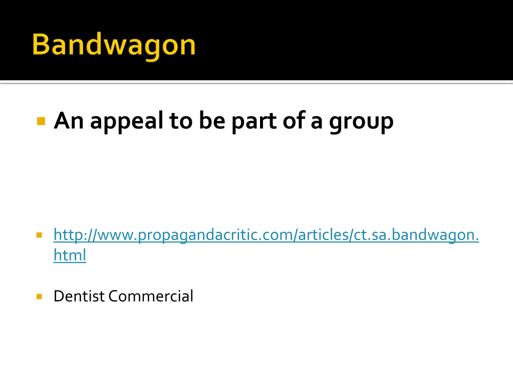 an appeal to be part of a group