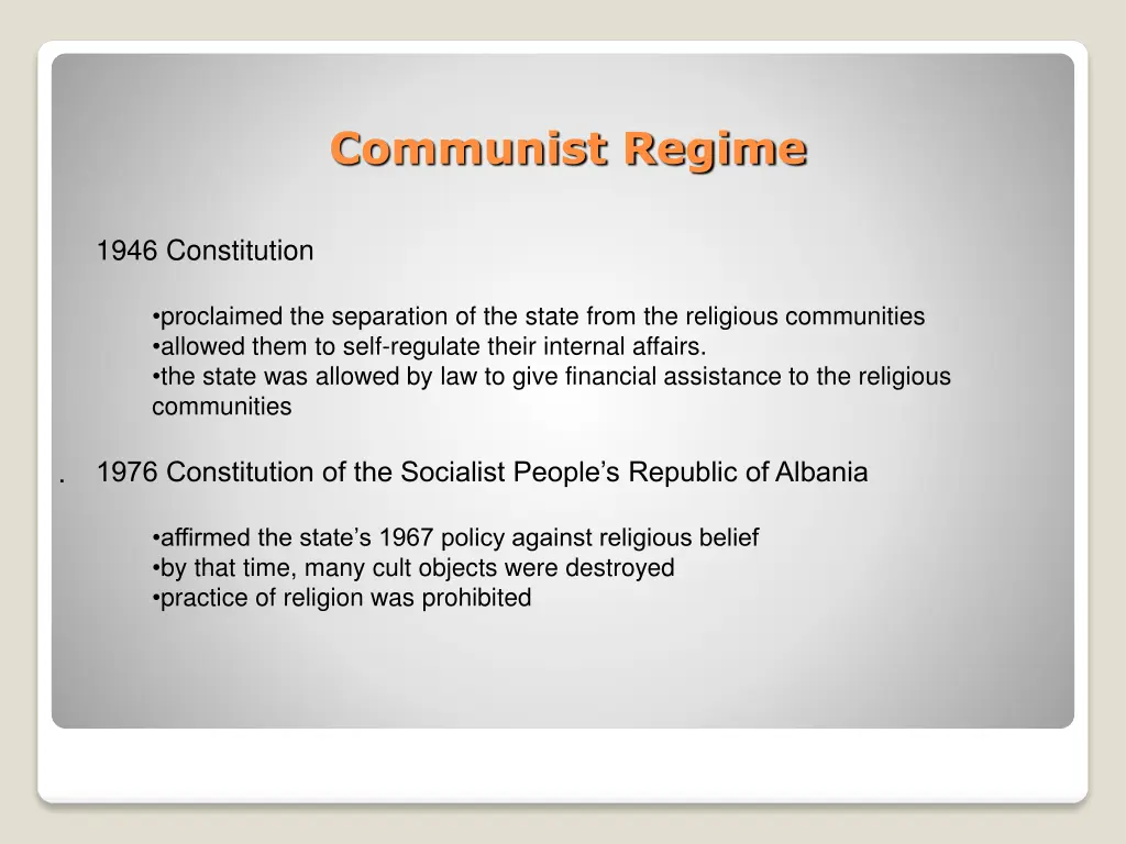 communist regime