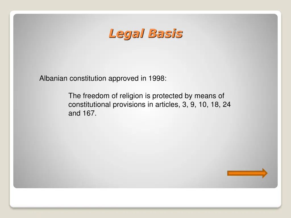 legal basis