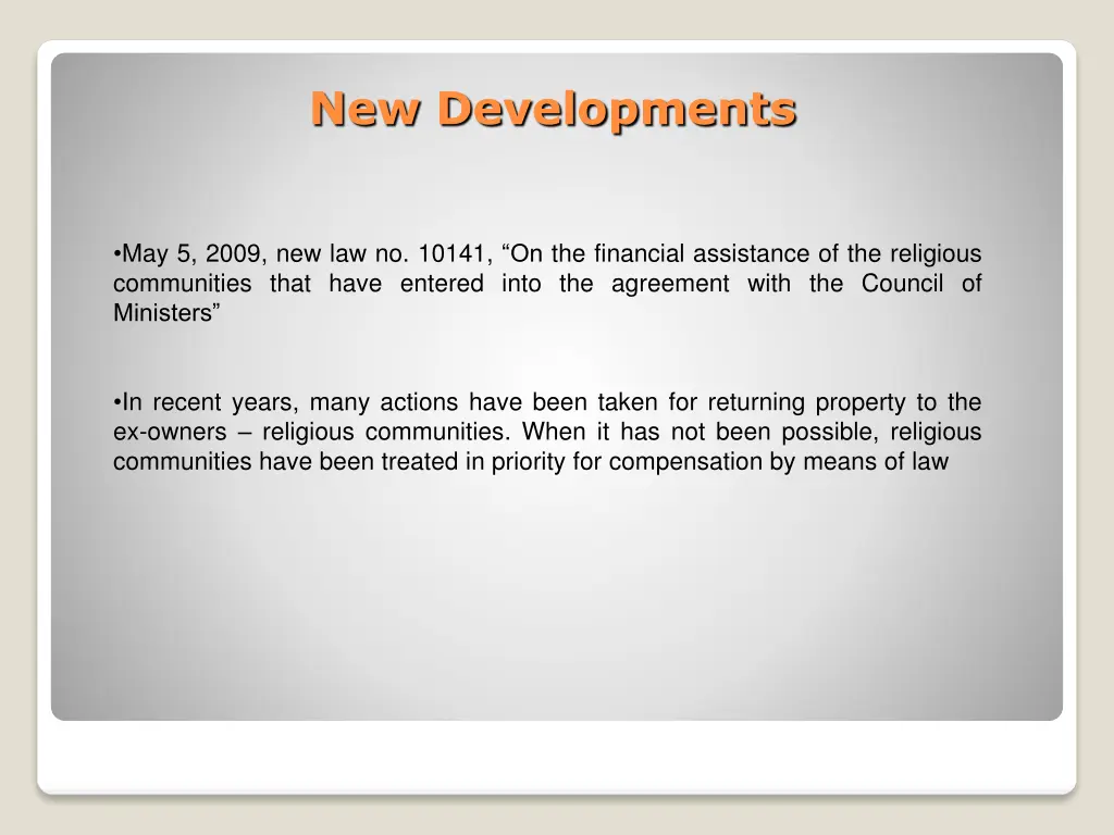 new developments 1