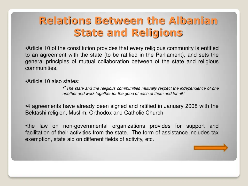 relations between the albanian state and religions
