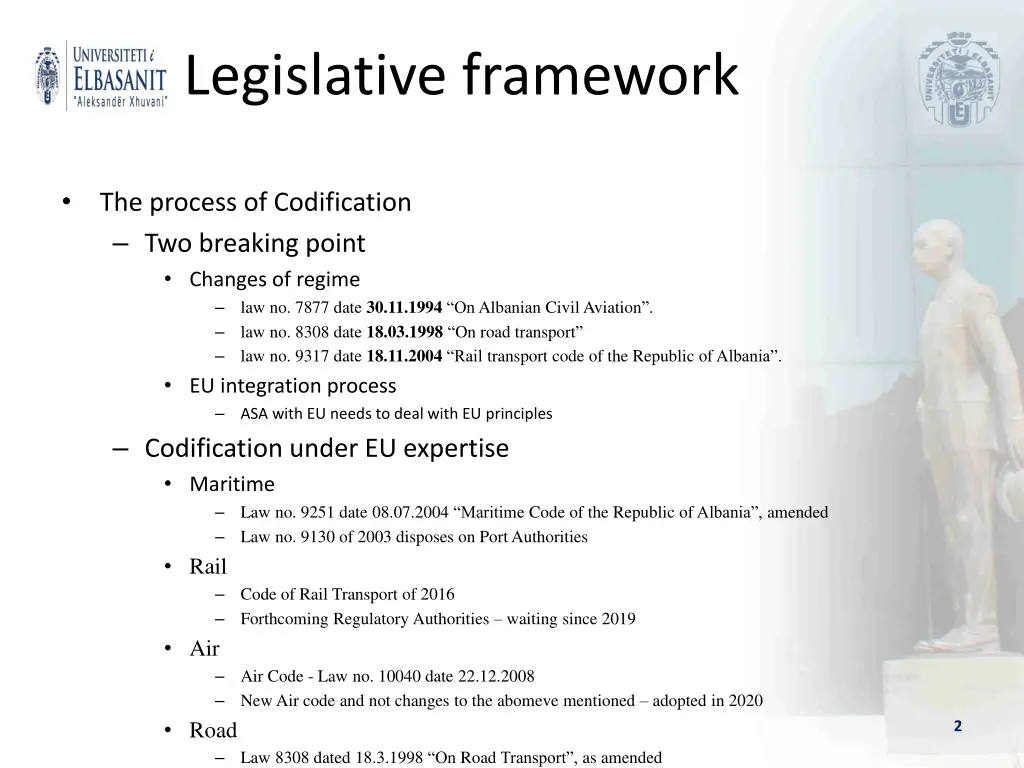legislative framework