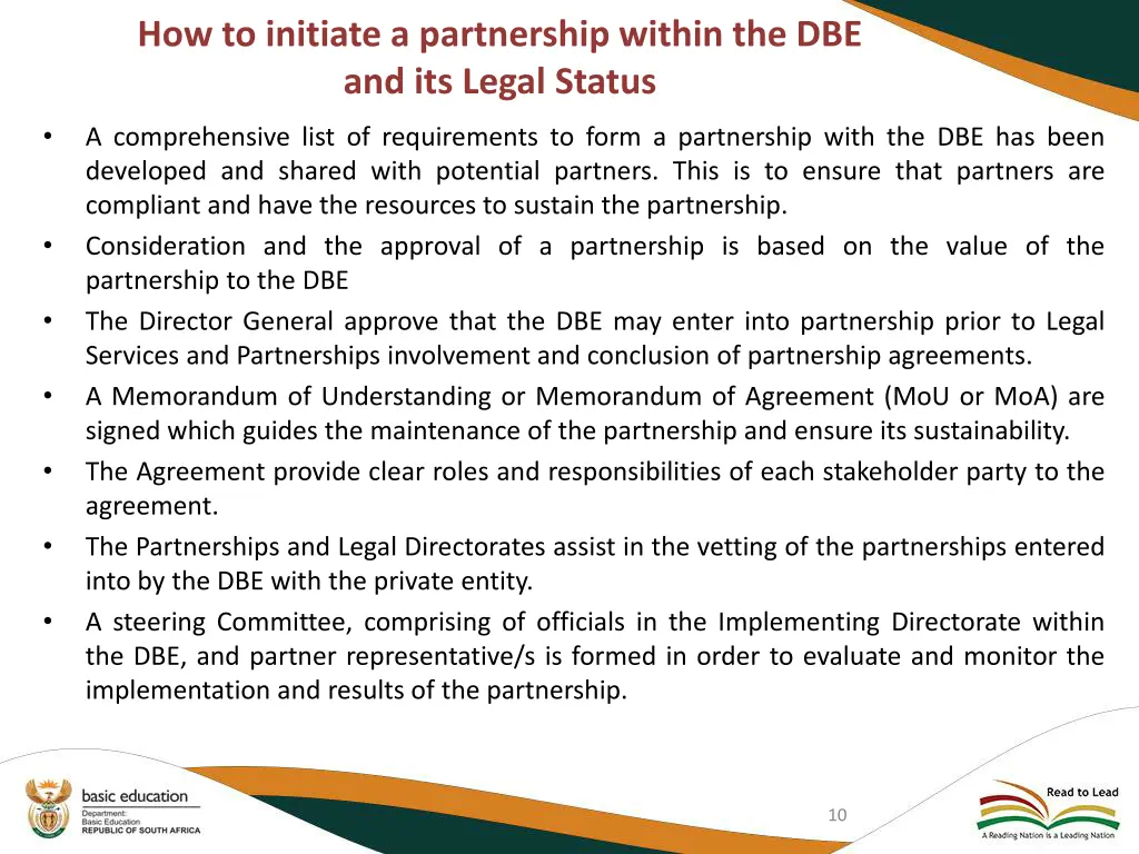 how to initiate a partnership within 1