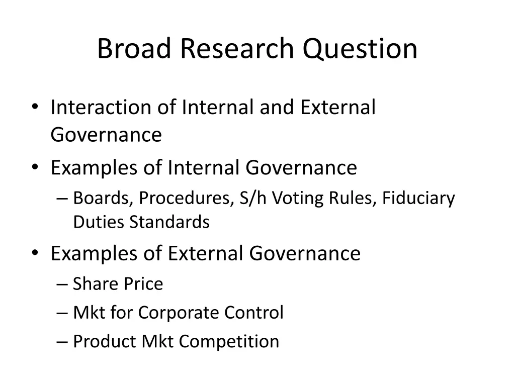 broad research question