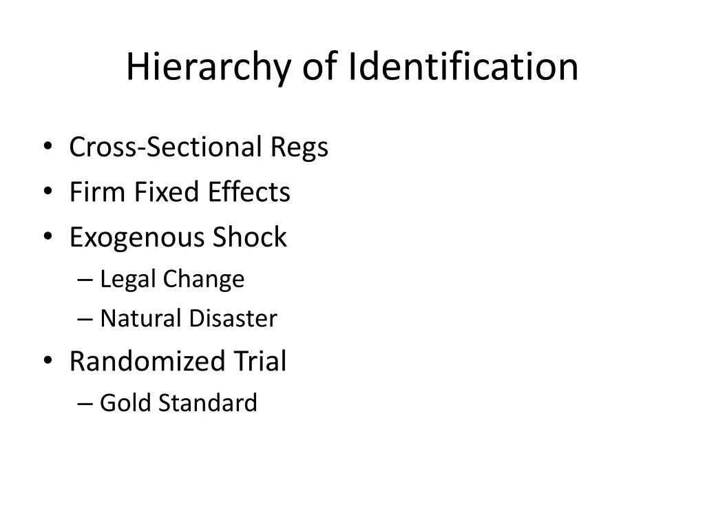 hierarchy of identification