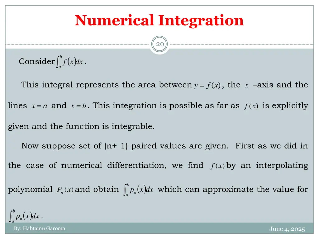 numerical integration