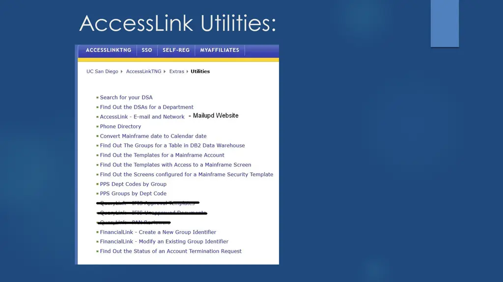 accesslink utilities