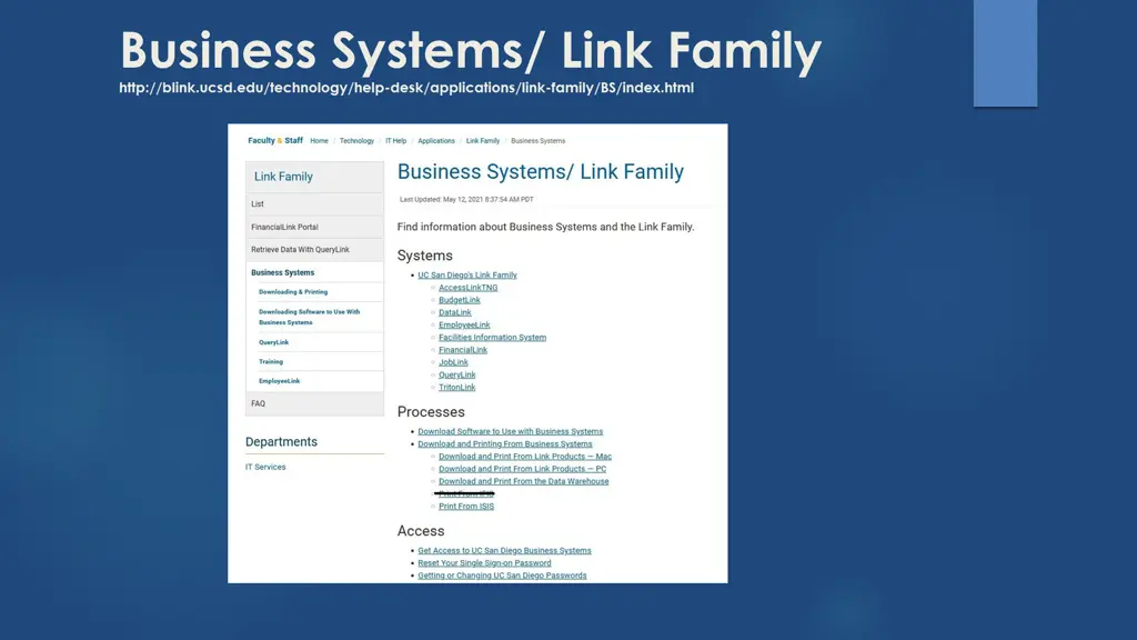 business systems link family http blink ucsd