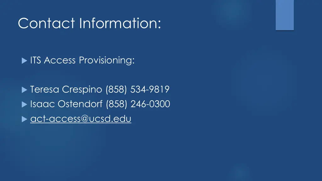 contact information