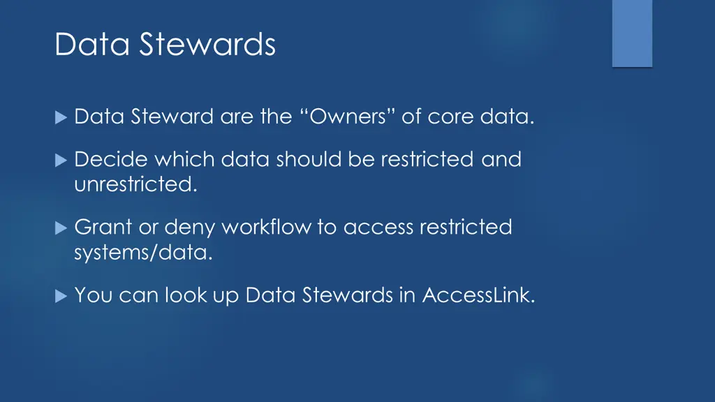 data stewards