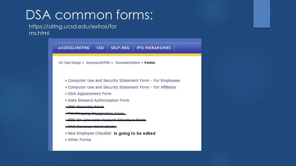 dsa common forms https altng ucsd edu extras