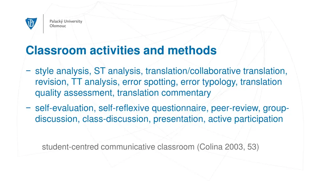 classroom activities and methods