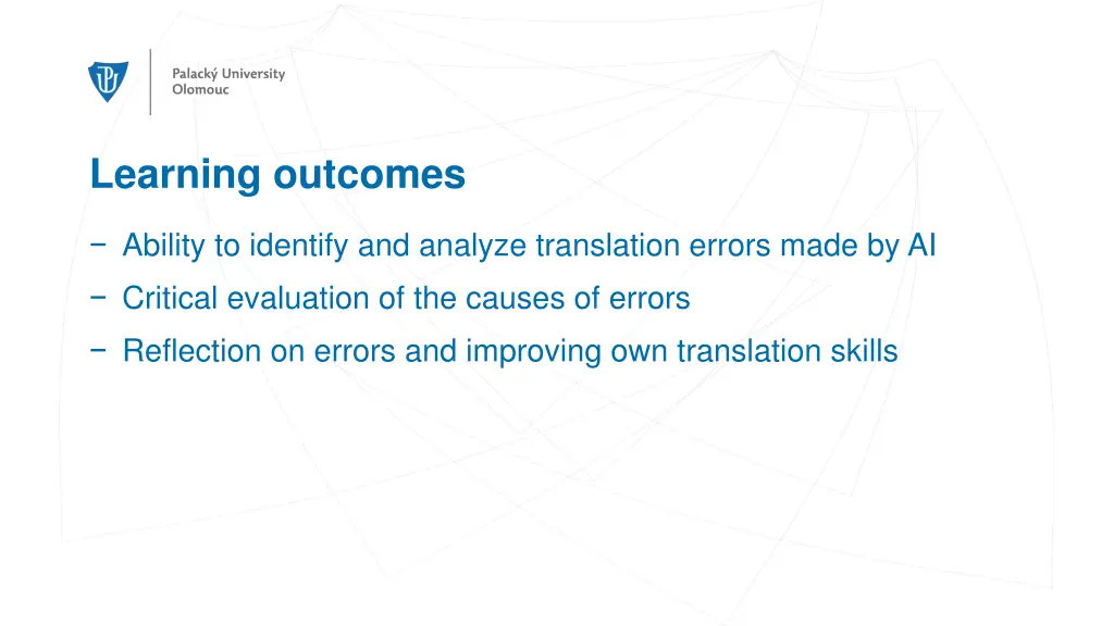 learning outcomes
