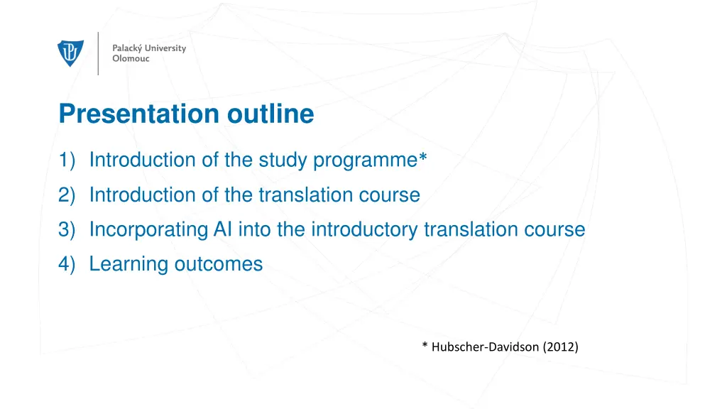 presentation outline