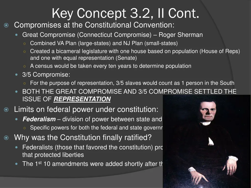 key concept 3 2 ii cont compromises
