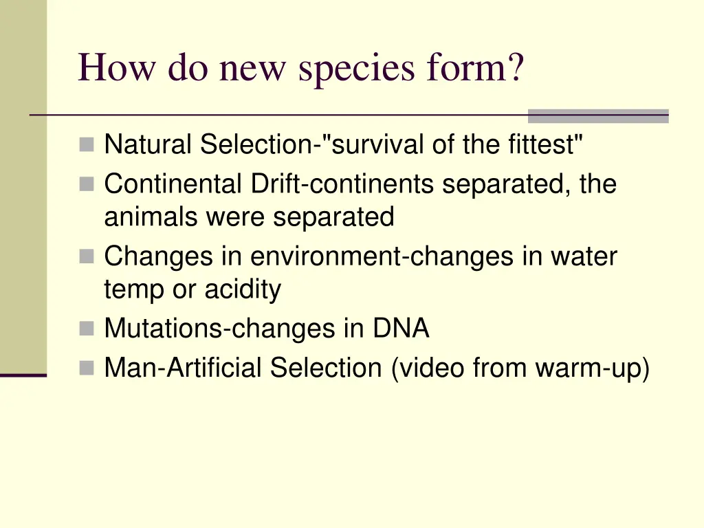 how do new species form