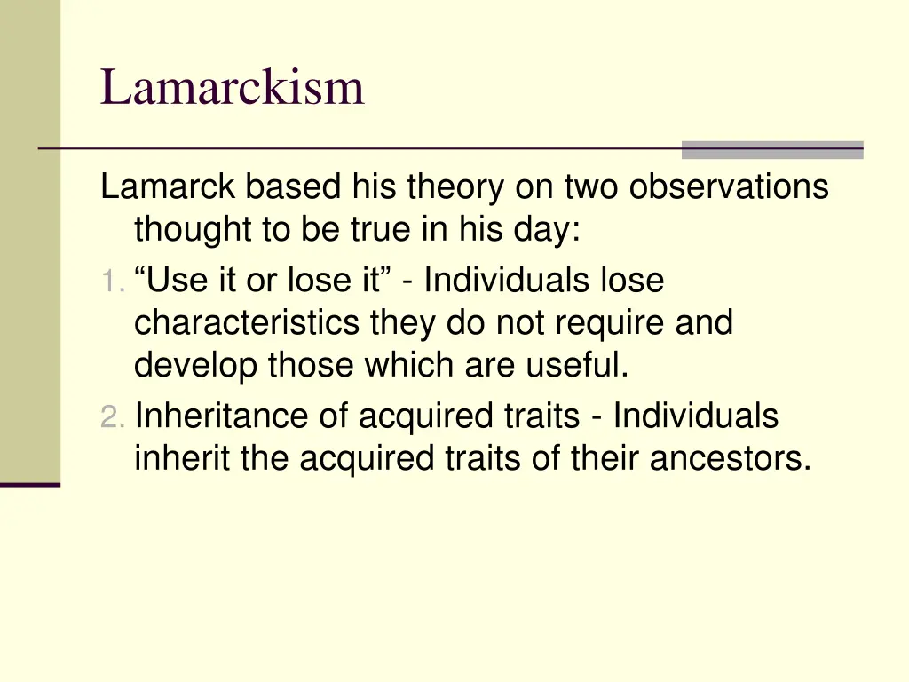 lamarckism