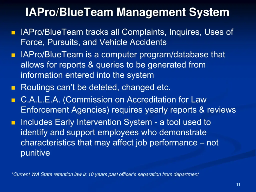 iapro blueteam management system