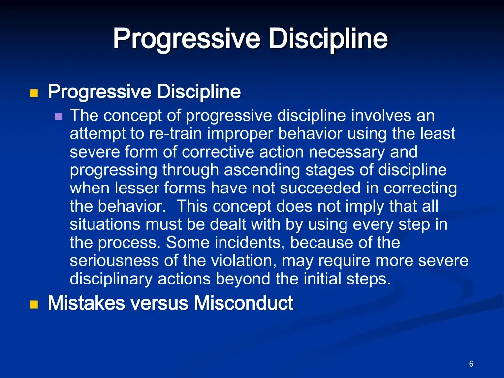progressive discipline progressive discipline