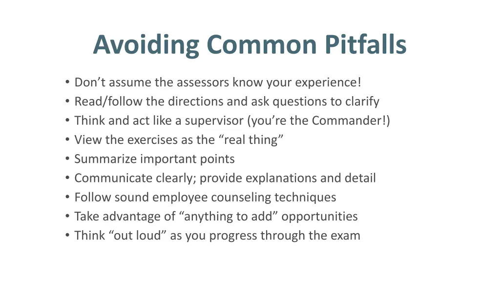 avoiding common pitfalls