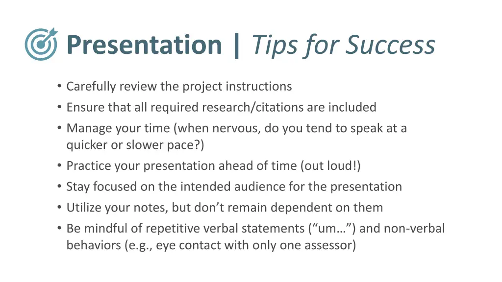 presentation tips for success