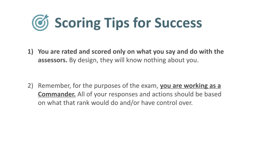 scoring tips for success