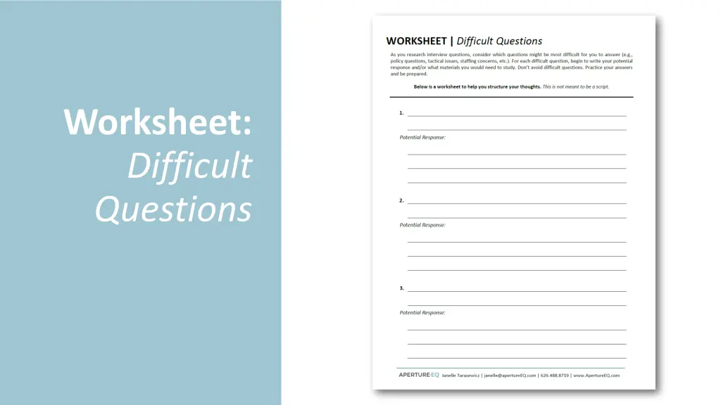 worksheet difficult questions