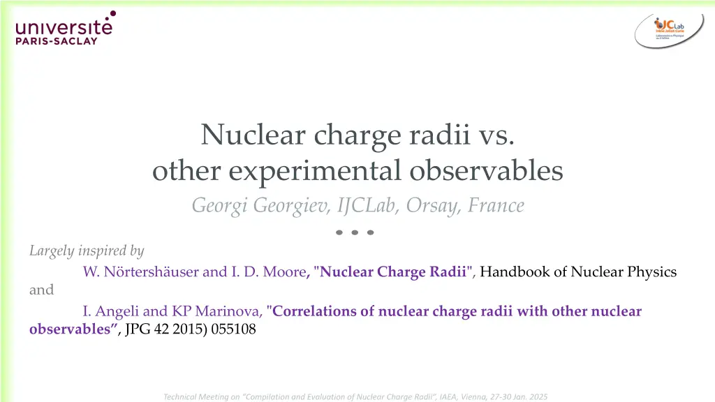 nuclear charge radii vs other experimental