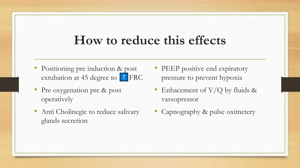 how to reduce this effects