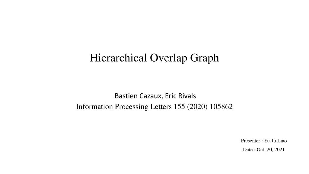 hierarchical overlap graph
