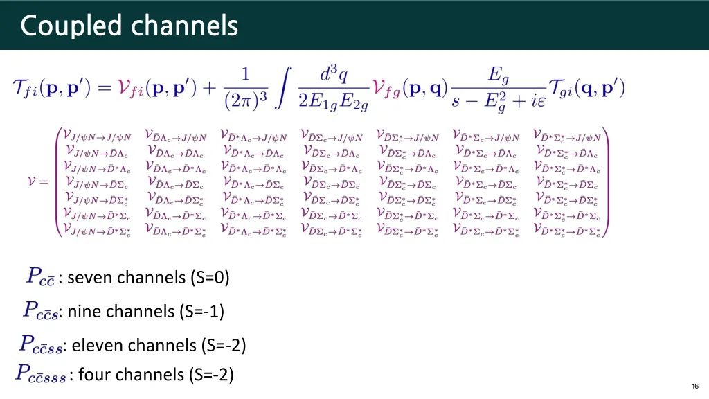coupled channels