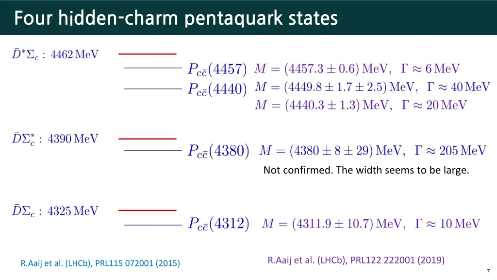 four hidden charm pentaquark states