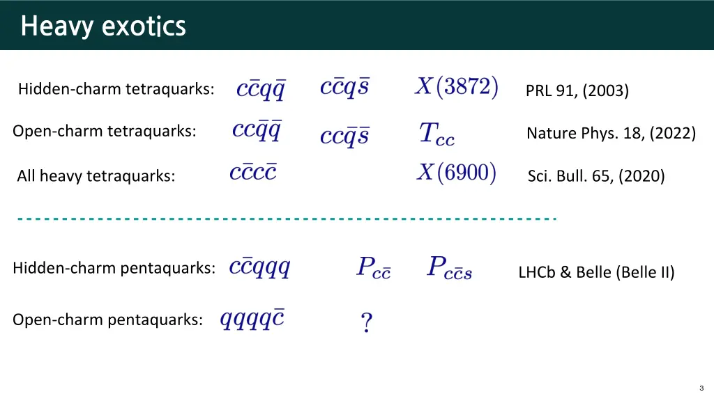 heavy exotics 1